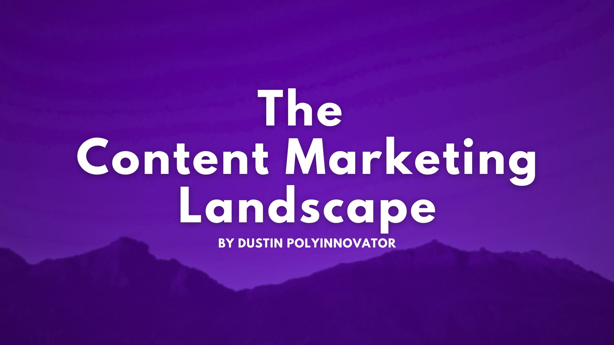 The Content Marketing Landscape in 2026 and Beyond...