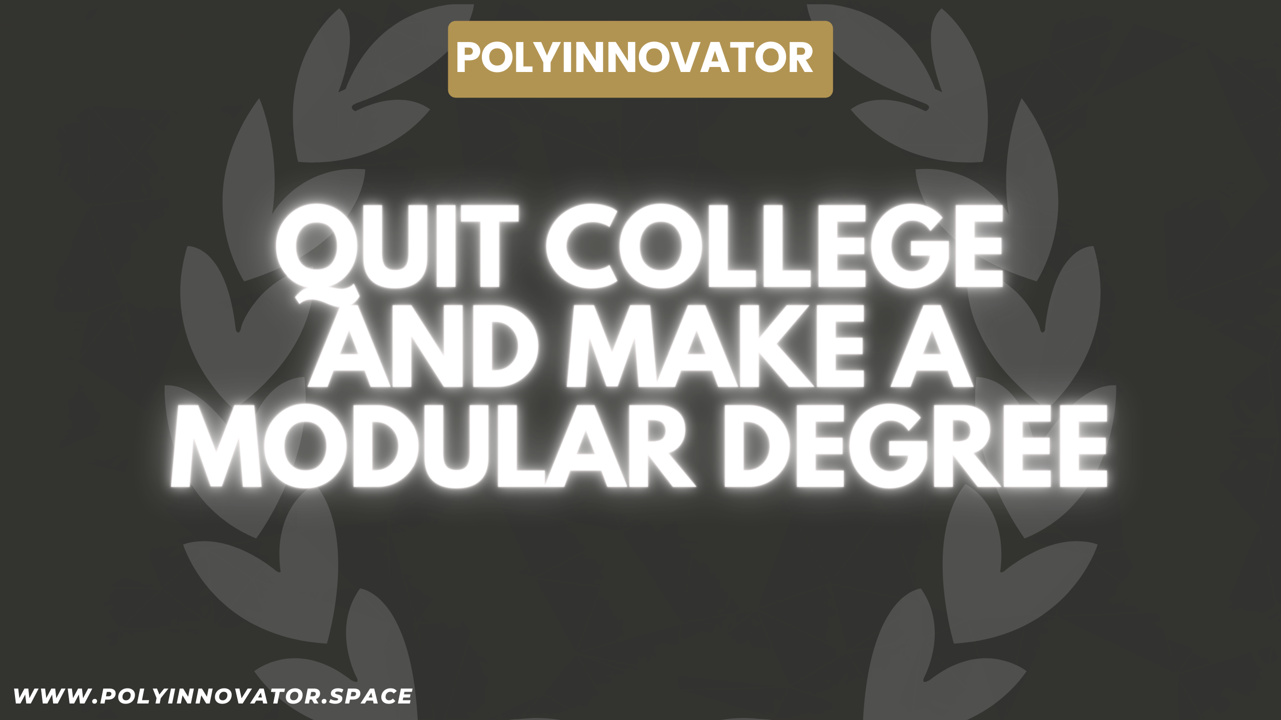 Quit College and Make a Modular Degree